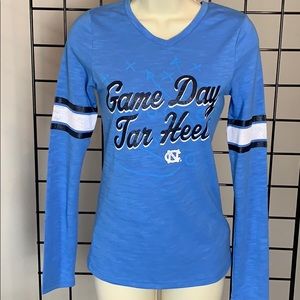 NWT UNC Tar Heels Game Day Long Slv Tee, Jr Sz S